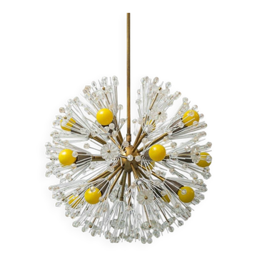 Lustre Spoutnik 12 lumières Flacon Stejnar Nikoll années 1960 vintage