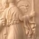 Bas-relief, museum replica, dancing maenad, ancient Greece, handmade plaster cast