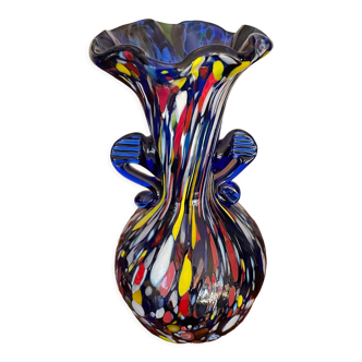 Multicolored Murano vase circa 1940