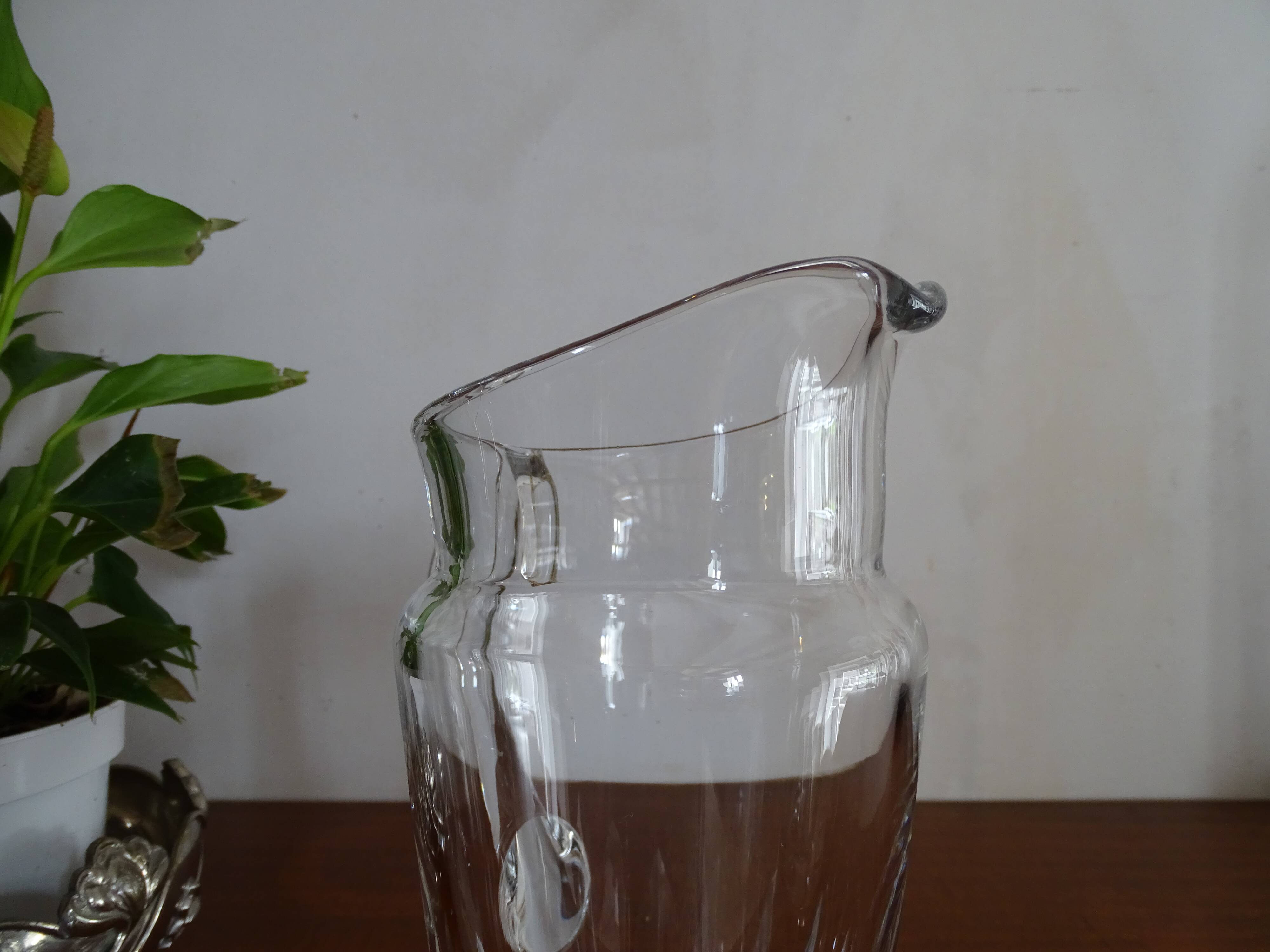 Crystal water broc Baccarat - model cote d'azur - Signed