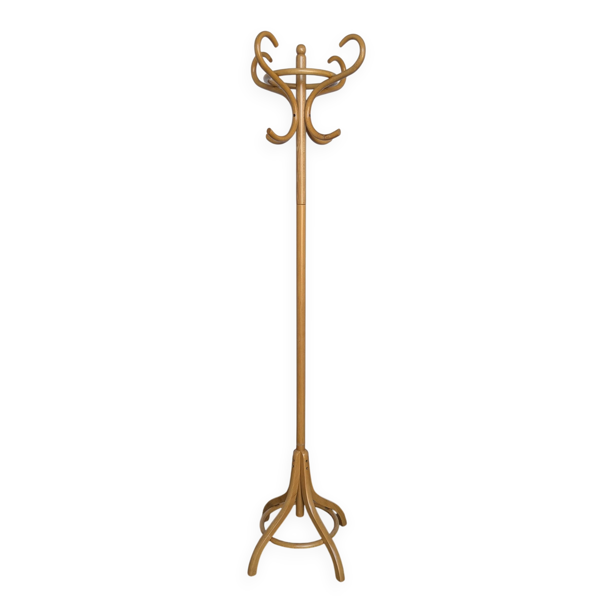 Vintage Bentwood Coat Stand, Thonet Style Hall Tree, Wood Coat Rack