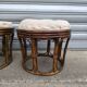 Paire de tabourets en rotin