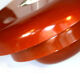 Layered metal pendant light with candy apple lacquer, Sweden 1970s