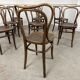 Suite de 12 chaises de bistrot à gaufrage végétal 1920
