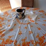 Vintage round tablecloth and napkins