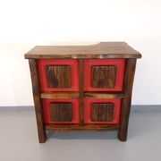 Bright brutalist bar furniture aranjou vintage from the 50s 60s in solid elm