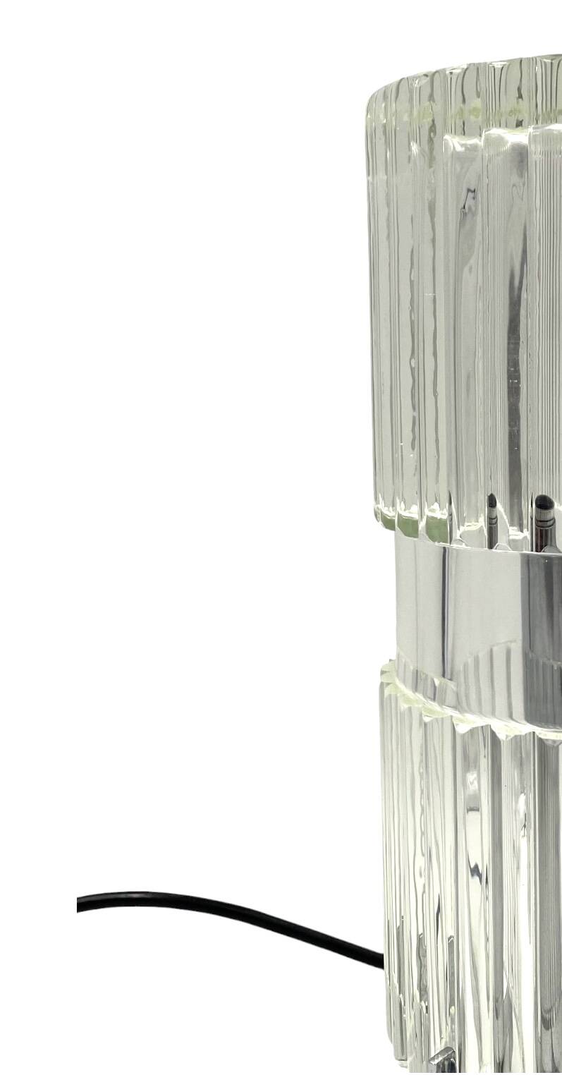 Glass table lamp, Fidenza Vetraria Italy 1970s