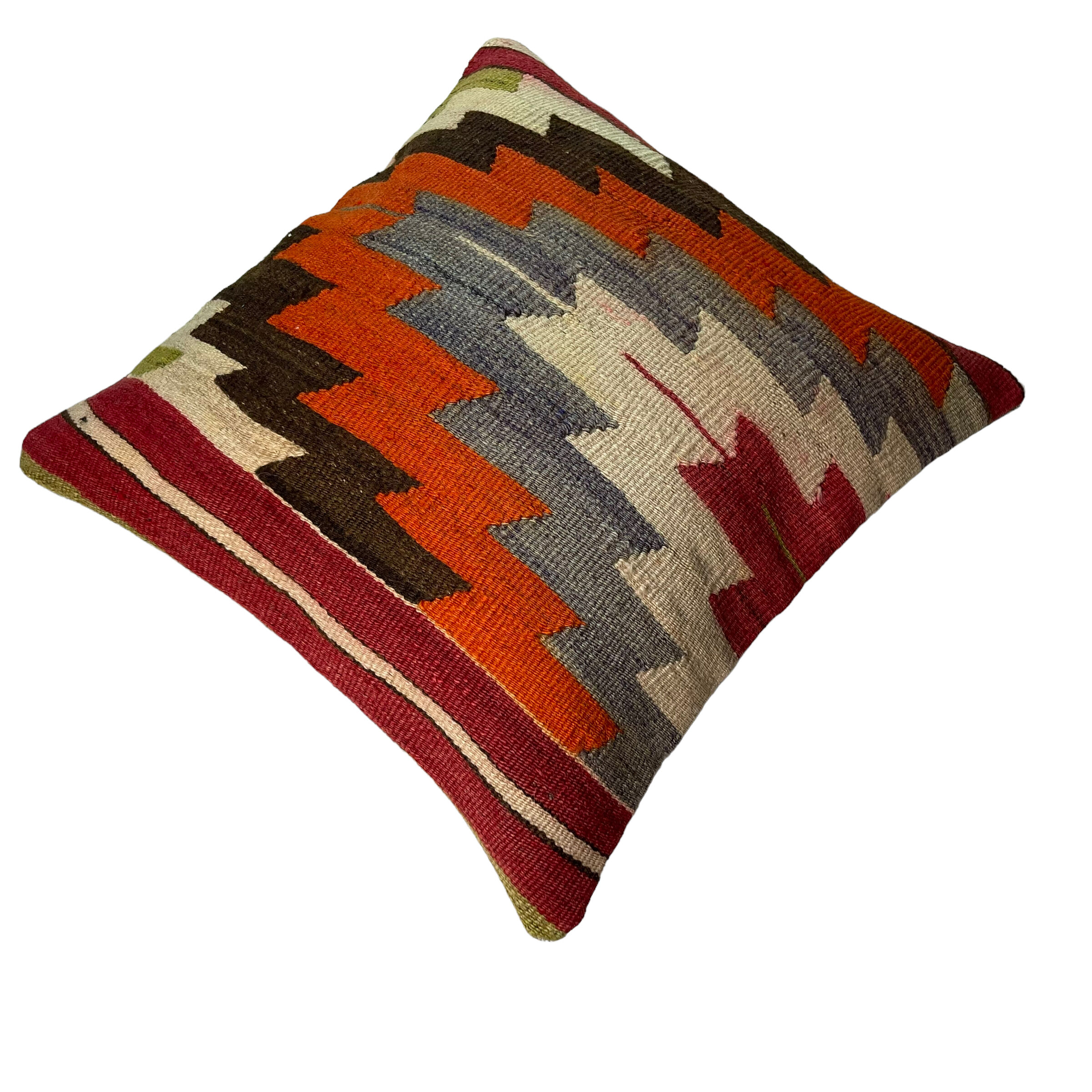 Vintage turkish kilim cushion cover 40 x 40 cm