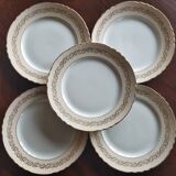 5 "Valence" flat plates from Moulin des Loups