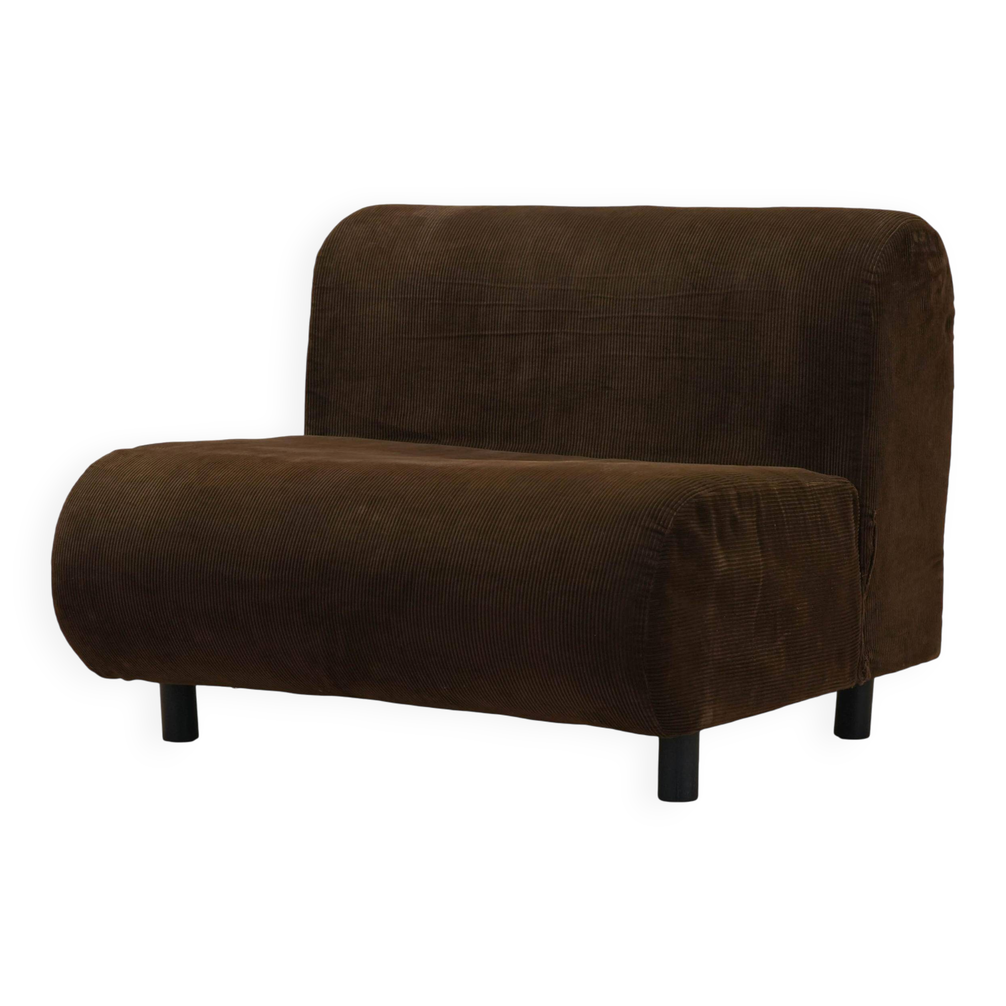 Brown armchair, Italian design, 1970s, made in Italy