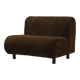 Brown armchair, Italian design, 1970s, made in Italy