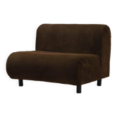 Fauteuil marron, design italien, années 1970, fabriqué en Italie