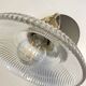 Small swan neck wall light in brass and prismatic glass vintage decoration