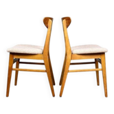 2 Vintage Teak Wood Chair Farstrup 210 Danish Mid Century
