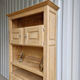 Solid oak display cabinet