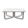 70s design chrome tubular coffee table