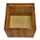 Vintage pinewood stool side table with compartment 70s design