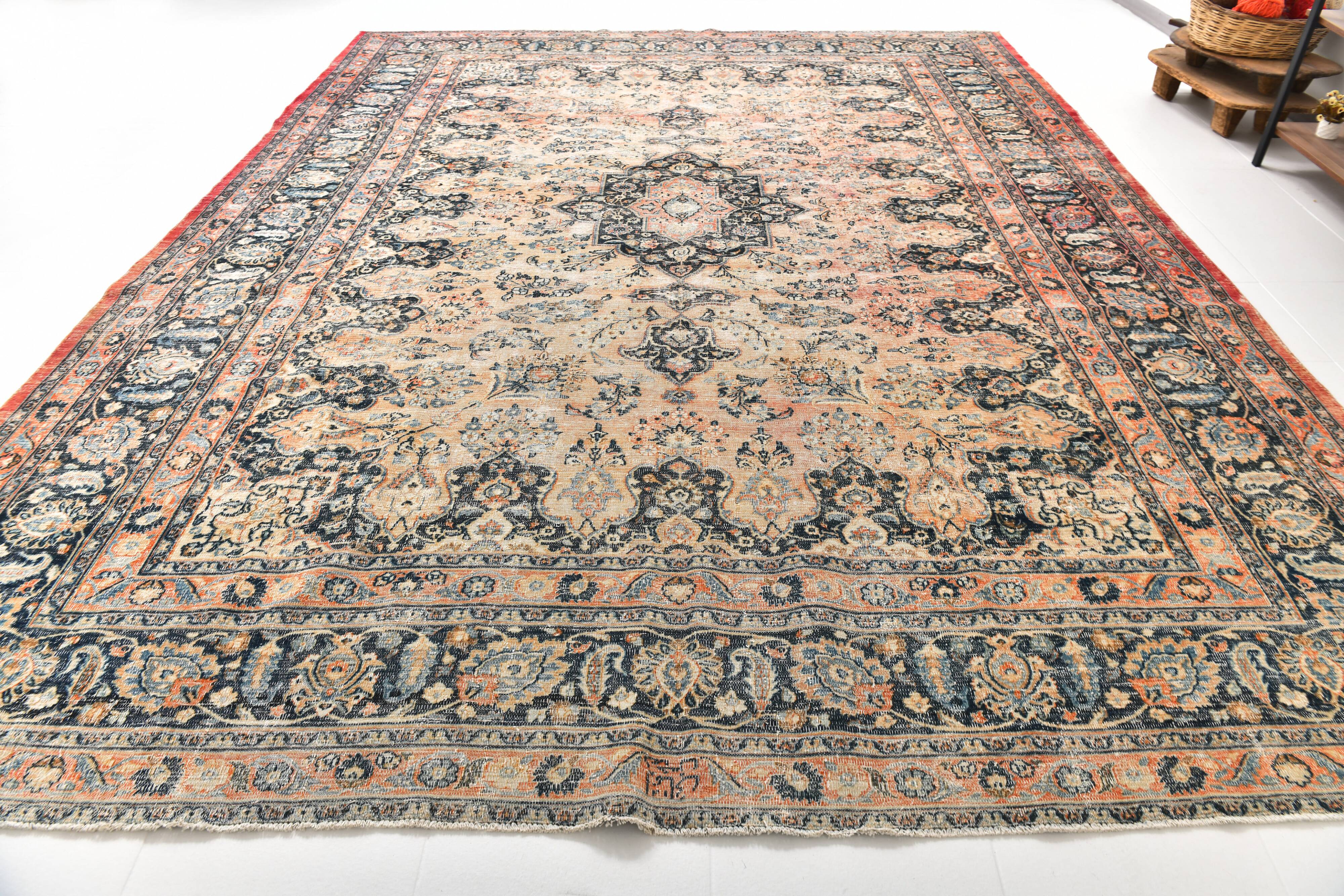 10x13 Red & Blue Oriental Vintage Persian Rug, 315x412Cm