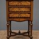 Commode travailleuse marquetée époque Napoléon III à abattant avec miroir