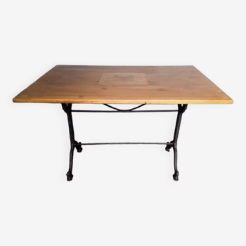 Table bistrot ep 1940 fonte et bois