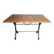 Bistro table ep 1940 cast iron and wood