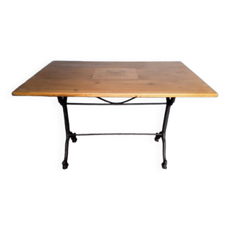 Bistro table ep 1940 cast iron and wood