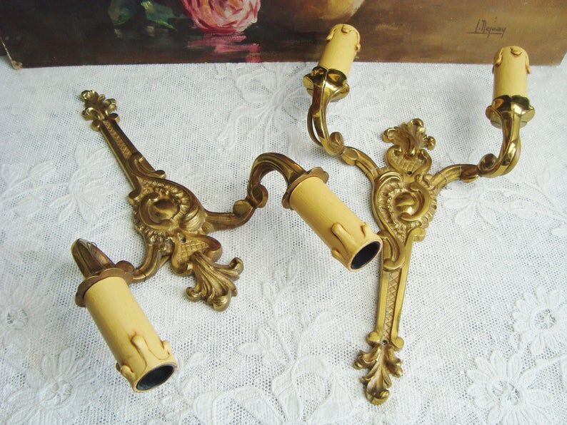 Old bronze rock style appliques