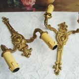 Appliques bronze anciennes style rocaille