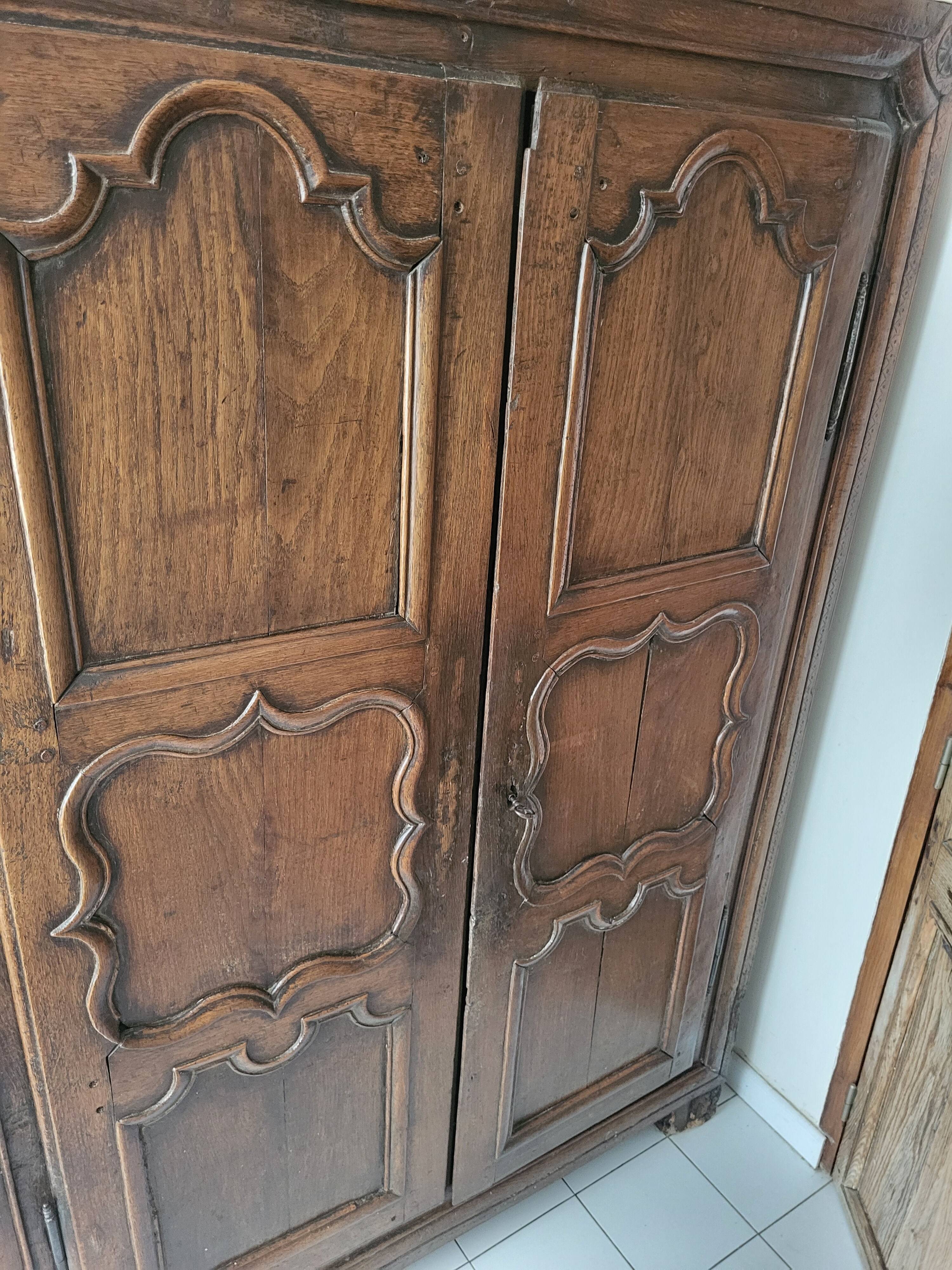 18th-century oak wardrobe