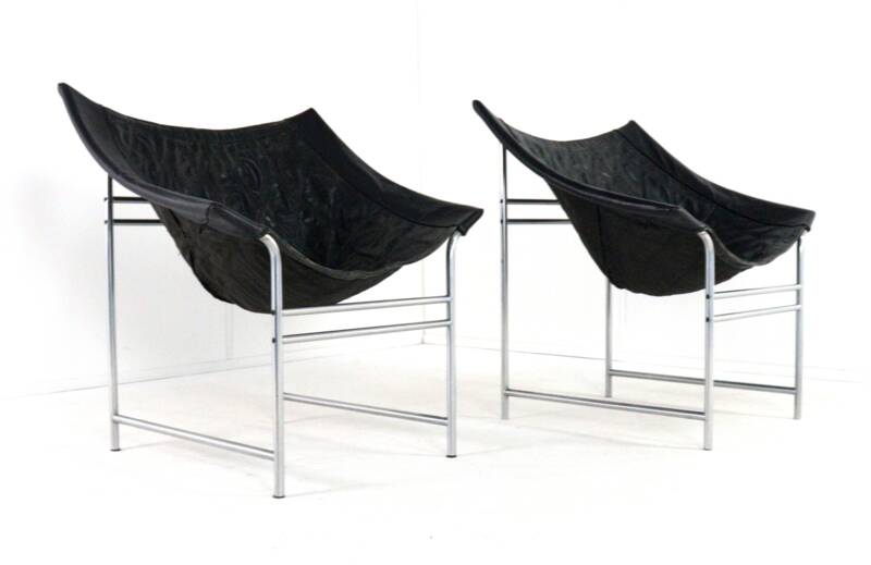 Set of 2 Gerard van den Berg for Montis Swing armchairs