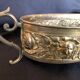 Table planter in embossed brass with floral motif late 19th century