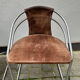 6 vintage chrome and suede design chairs