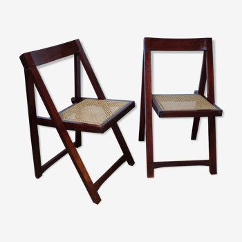 Paire de chaises pliantes, circa 1960