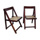 Paire de chaises pliantes, circa 1960