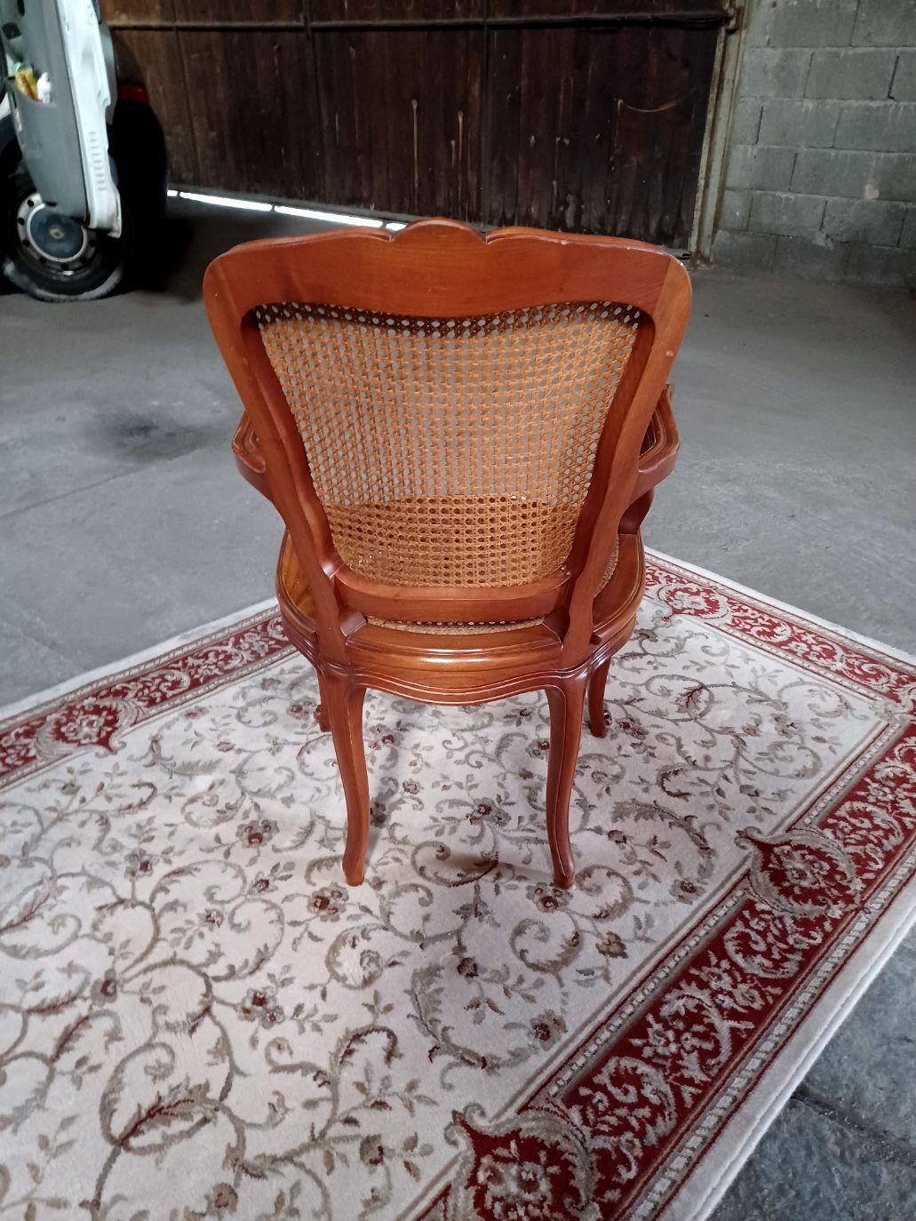 Pair of canned chairs