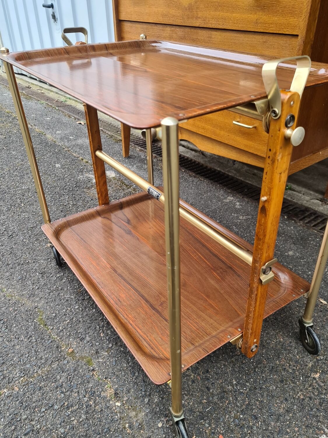 Vintage Textable folding trolley
