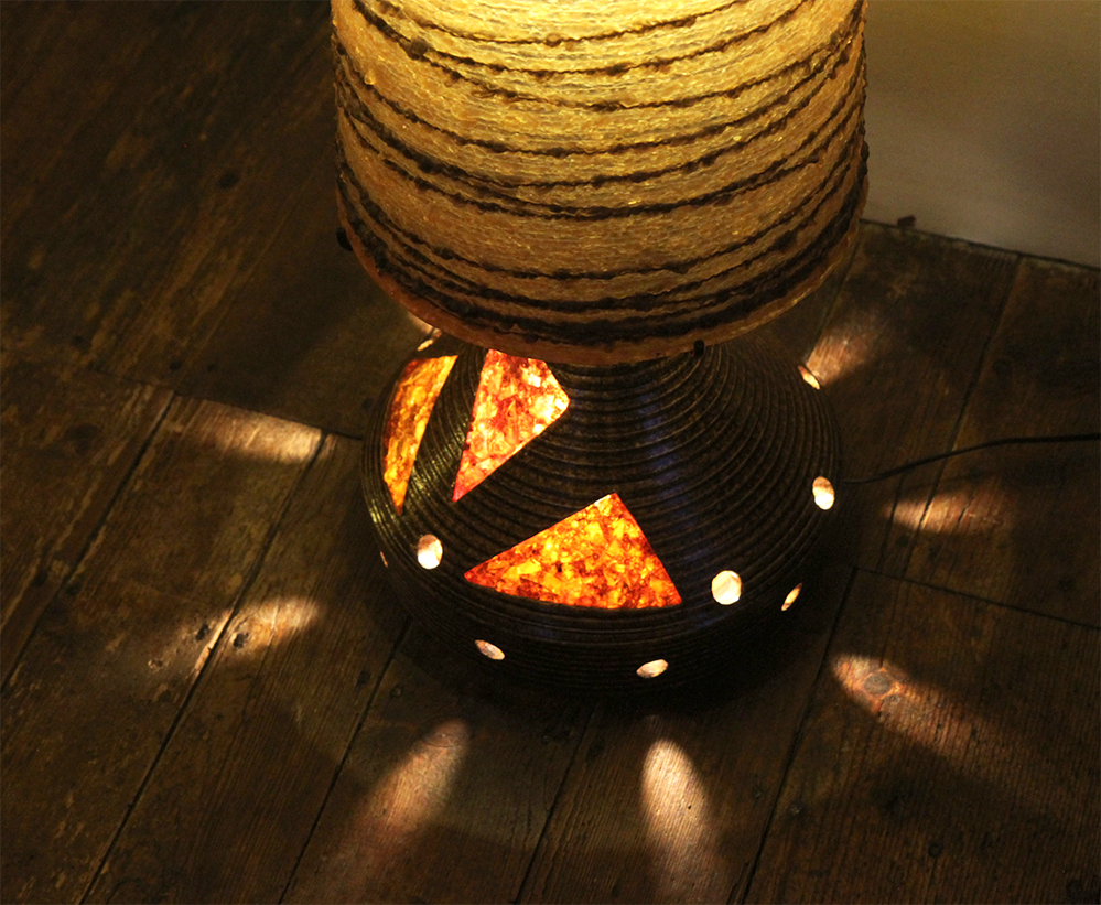 1960 Accolay ceramic and resin floor lamp