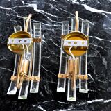 Pair of Venini wall lamps, Italy, 1970