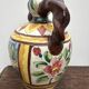 Grande amphore italienne en terre cuite décor polychrome