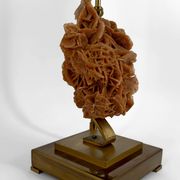 "Rose des Sables" Lamp, Bronze and Stained Glass Shade – circa 1970