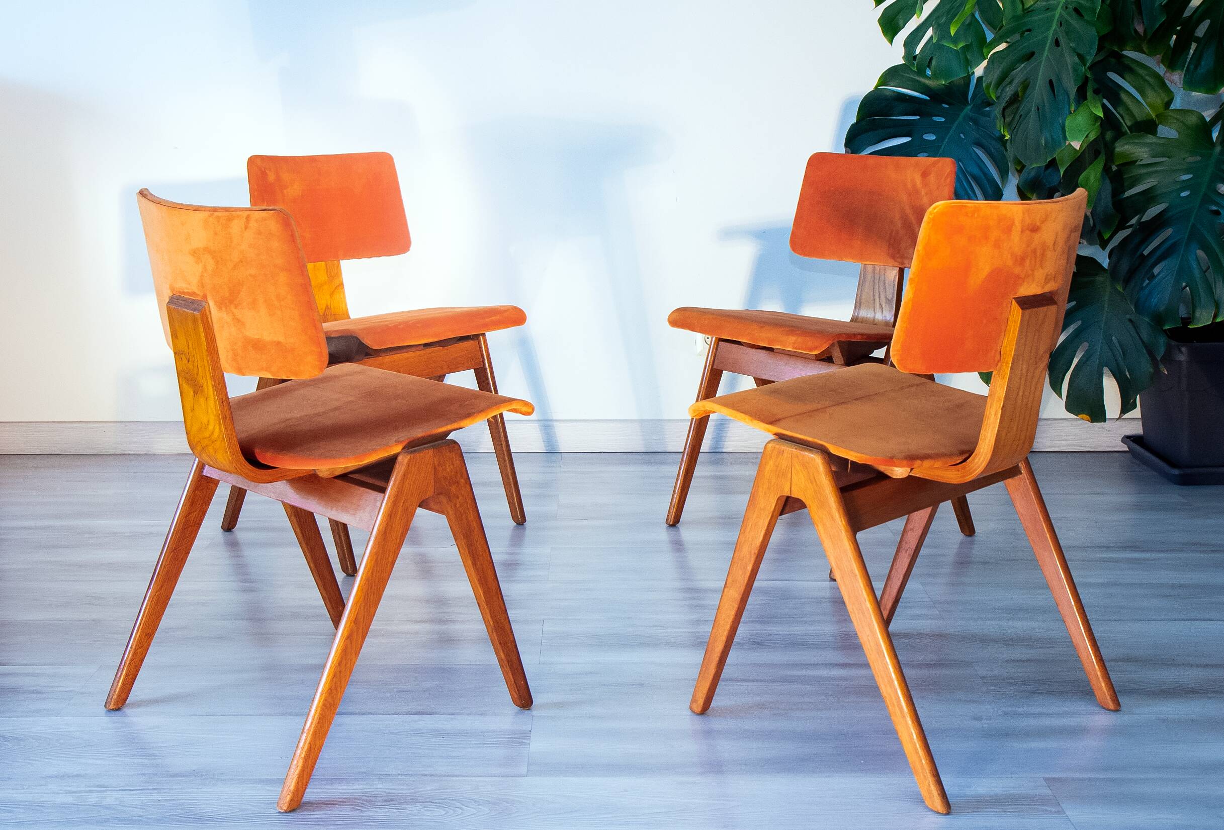 set of 4 Hillestack chairs, Robin Day, 1950