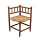 Vintage turned oak corner side chair, 1930s