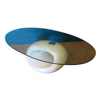 Vintage, oval, egg-shaped coffee table
