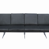 1960s leather 4-seater sofa