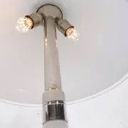 Mid-century Italian opaline white Murano table lamp