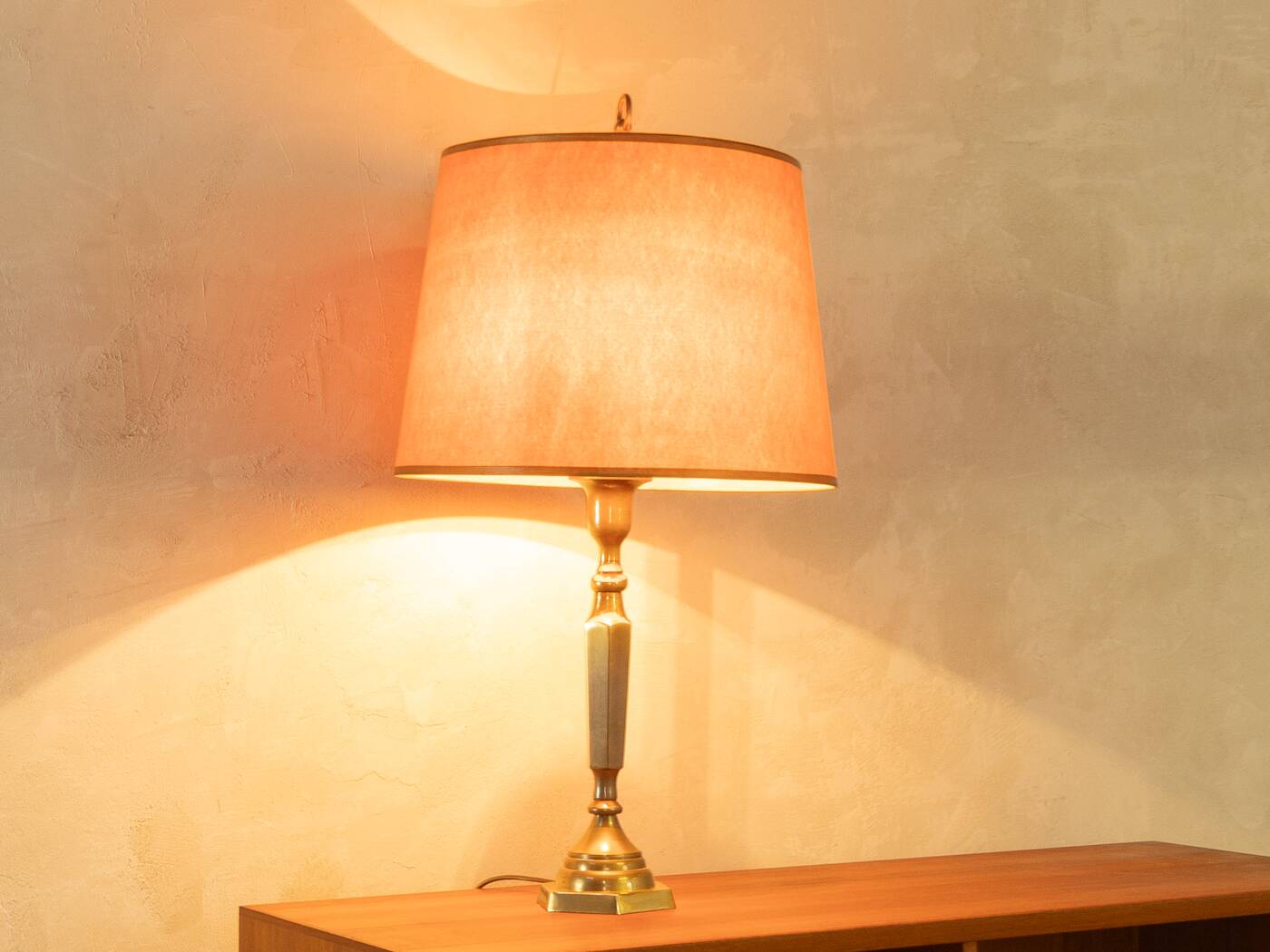 2x Large brass Table Lamps from the 60s