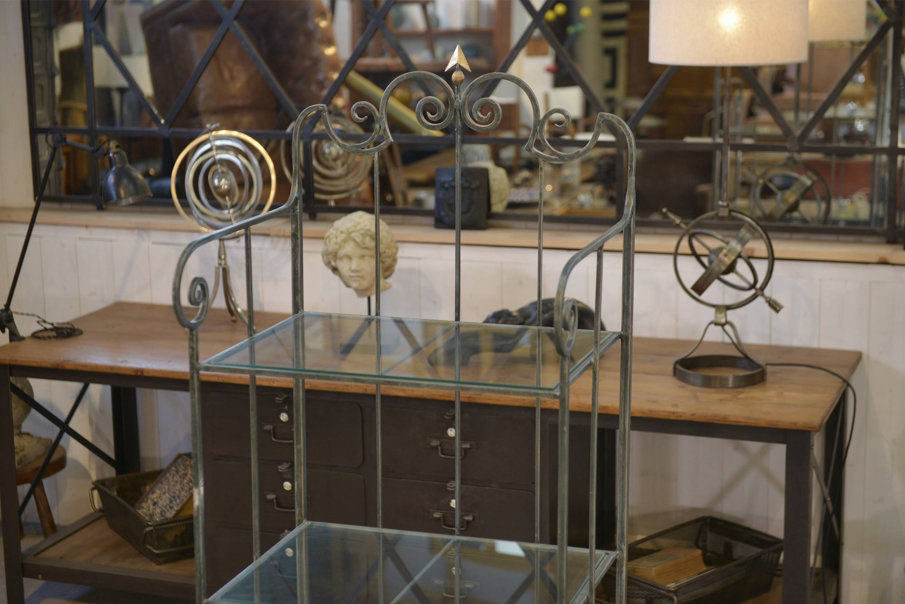 Wrought iron shelf 1950s