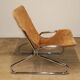 Fauteuil Vintage en Daim et Métal Chromé, 1970