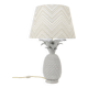 Lampe de table Hollywood Regency en forme d'ananas blanc style Tommaso Barbi, Italie, années 1970
