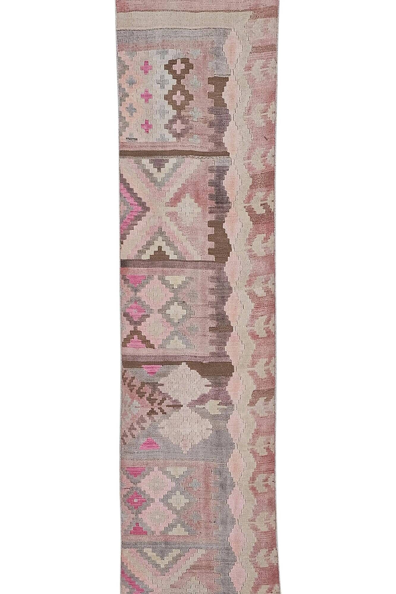 Vintage Turkish hallway rug 73x685 cm